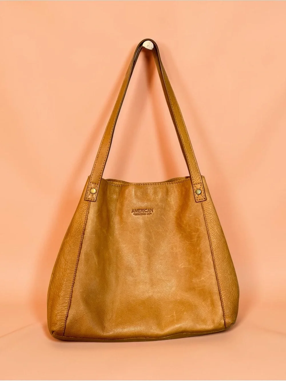 American Traveler Tan Hobo Shoulder Bag